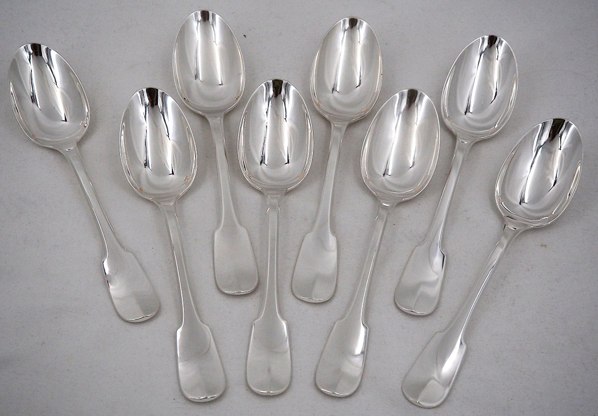 Christofle modèle Cluny, 8 couverts de table, 16 pièces métal argenté, excellent état.-photo-1
