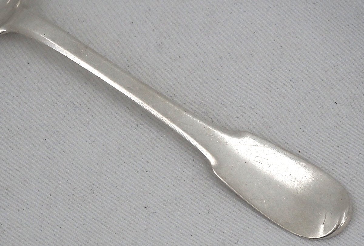 A Rare Set Of 6 Coffee Spoons, 18th-century Solid Silver, Besançon, Gounot, Uniplat.-photo-3