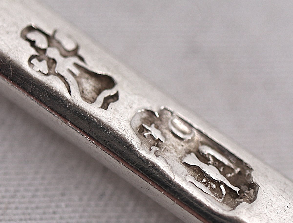 A Rare Set Of 6 Coffee Spoons, 18th-century Solid Silver, Besançon, Gounot, Uniplat.-photo-6