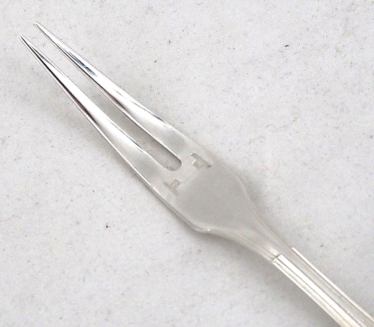 Christofle Spatours Model, 12 Snail And Shellfish Forks, Silver-plated, 17 Cm.-photo-4