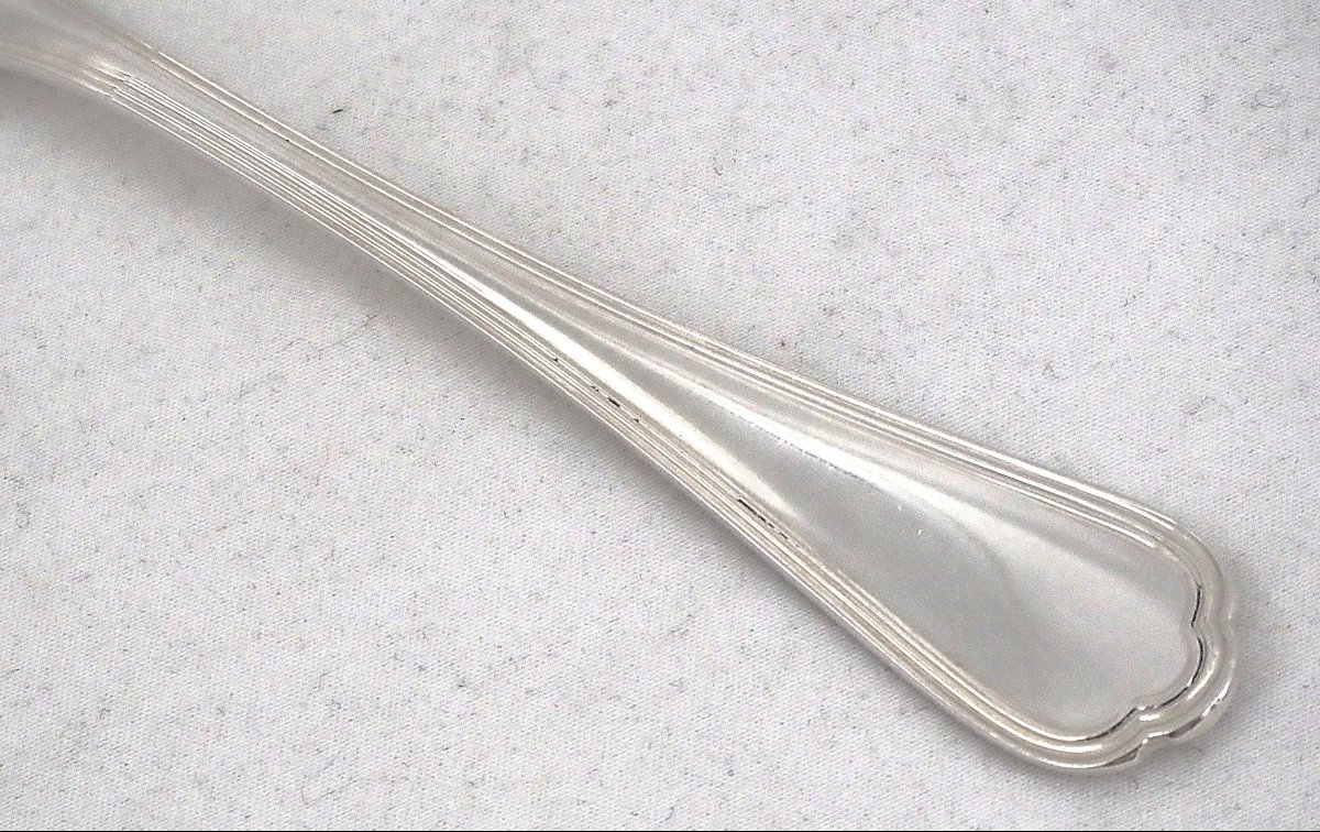 Christofle Spatours Model, 12 Snail And Shellfish Forks, Silver-plated, 17 Cm.-photo-1