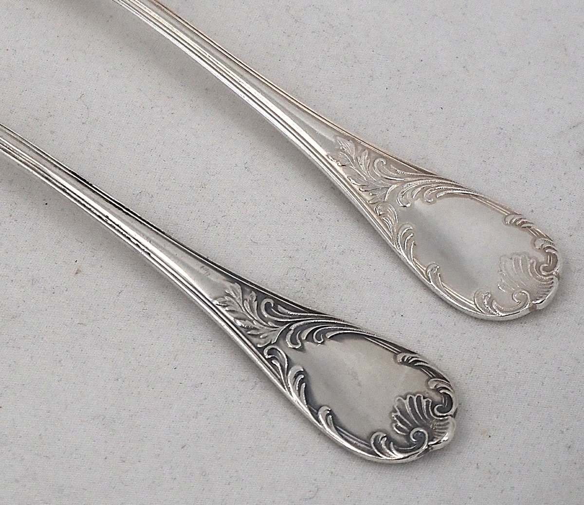Christofle Marly Model, 12-piece Dessert Set, 24 Pieces, Silver-plated, 17 Cm.-photo-4