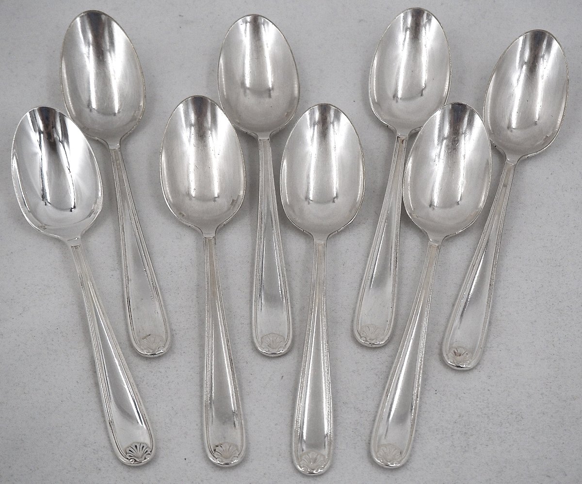 Christofle Marot Pattern, 32-piece Flatware Set For 8 People, Including Knives, Silver-plated.-photo-3