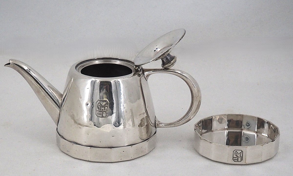 Hotel Silverware, Hôtel Cap Martin, Small Tea And Coffee Set, 4-piece Set, Silver-plated.-photo-1