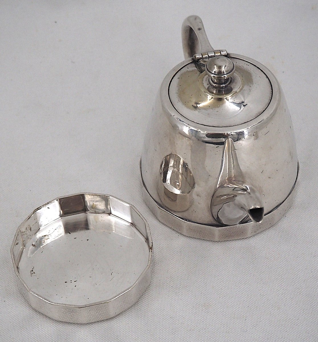 Hotel Silverware, Hôtel Cap Martin, Small Tea And Coffee Set, 4-piece Set, Silver-plated.-photo-3