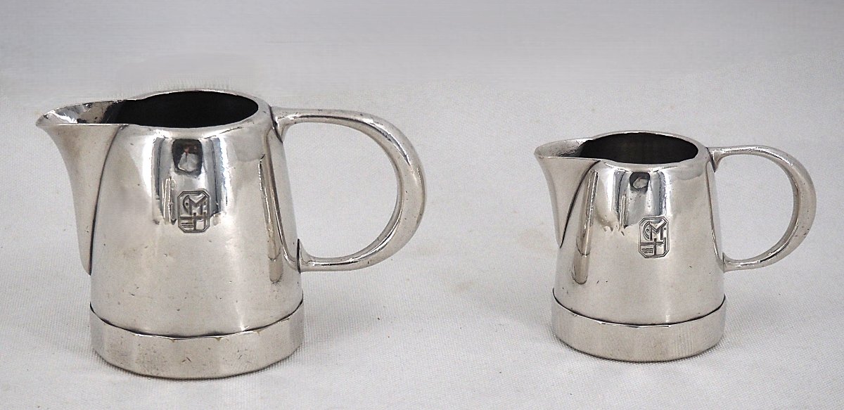 Hotel Silverware, Hôtel Cap Martin, Small Tea And Coffee Set, 4-piece Set, Silver-plated.-photo-4