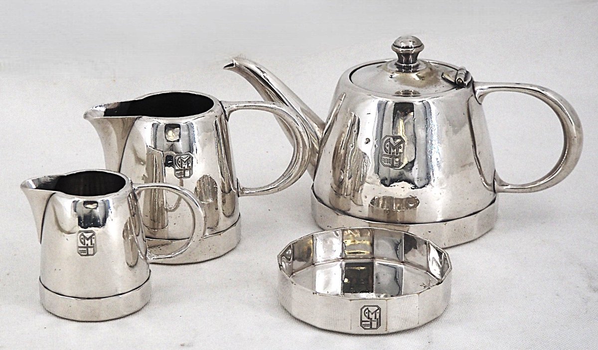 Hotel Silverware, Hôtel Cap Martin, Small Tea And Coffee Set, 4-piece Set, Silver-plated.