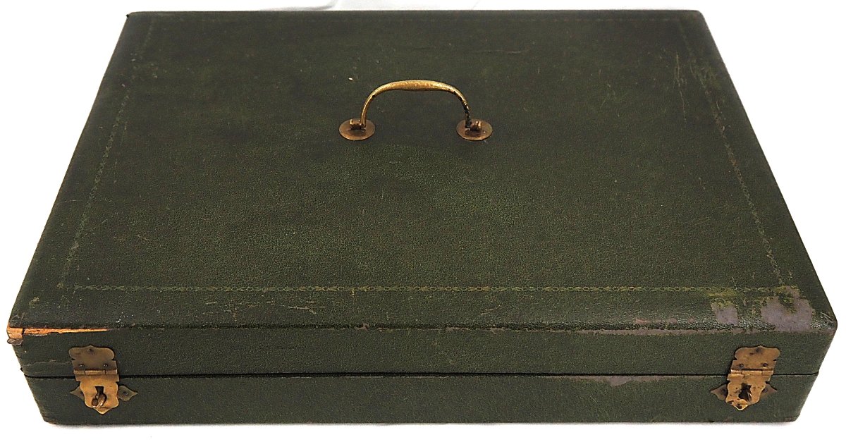Christofle modèle Baguette, Fidélio ancien, ménagère set 38 pièces en métal argenté.-photo-7