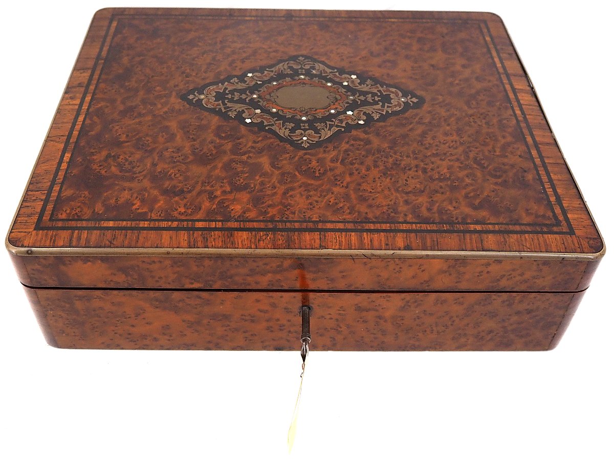 Boîte à jeux, marqueterie Boulle, Napoléon III.-photo-3