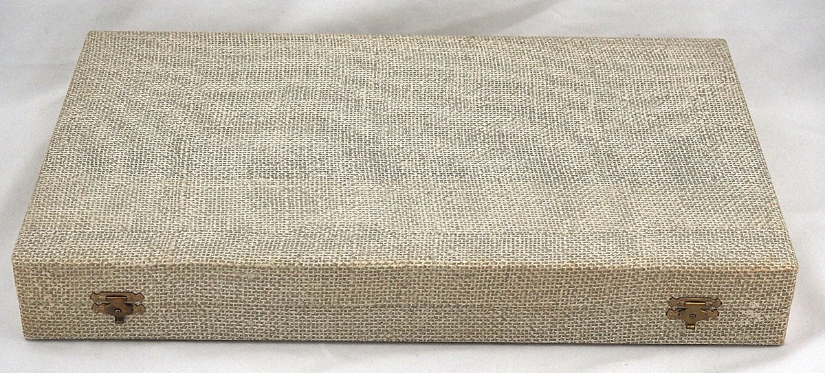 Ercuis modèle Valois, Uniplat, ménagère à poisson, 26 pièces, métal argenté, excellent état.-photo-7