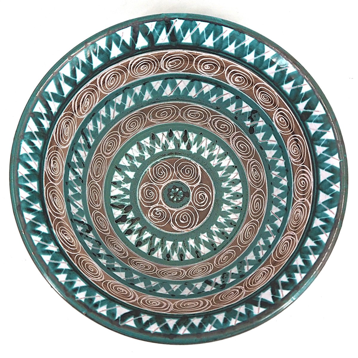 Robert Picault, Large Salad Bowl, Earthenware, 26.5 X 13 Cm, Excellent Condition, Signed.-photo-4