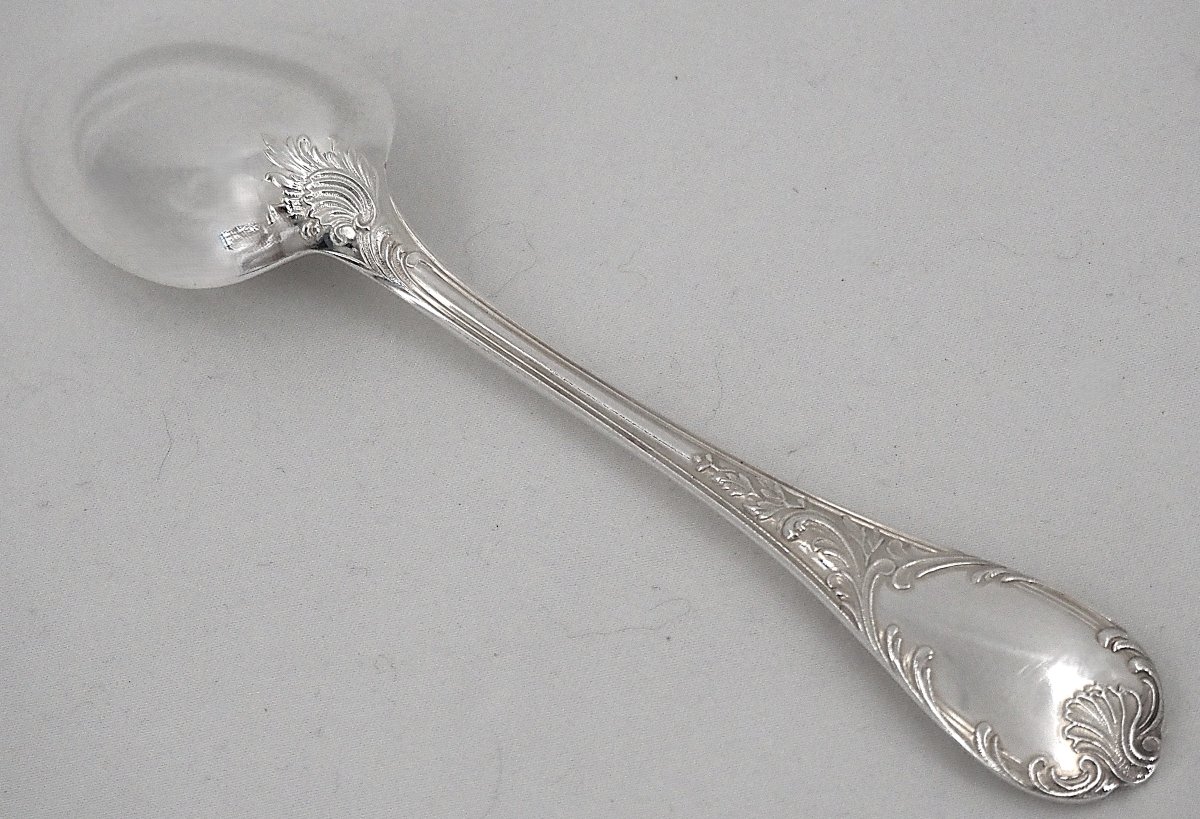 Christofle Marly Model, 12 Dessert Spoons, Silver-plated, 17 Cm.-photo-4