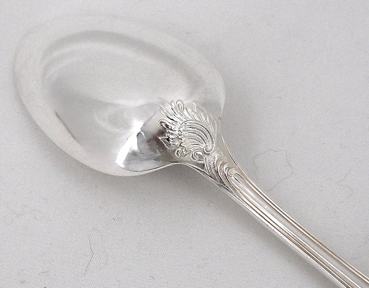 Christofle Marly Model, 12 Dessert Spoons, Silver-plated, 17 Cm.-photo-1