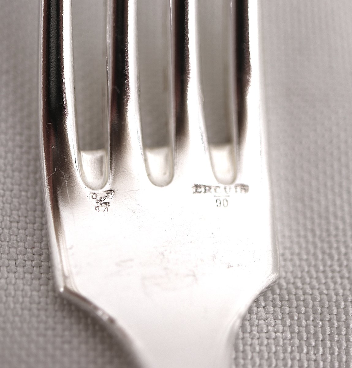 Ercuis Uniplat "valois" Model, 38-piece Silver-plated Cutlery Set, In Excellent Condition.-photo-6