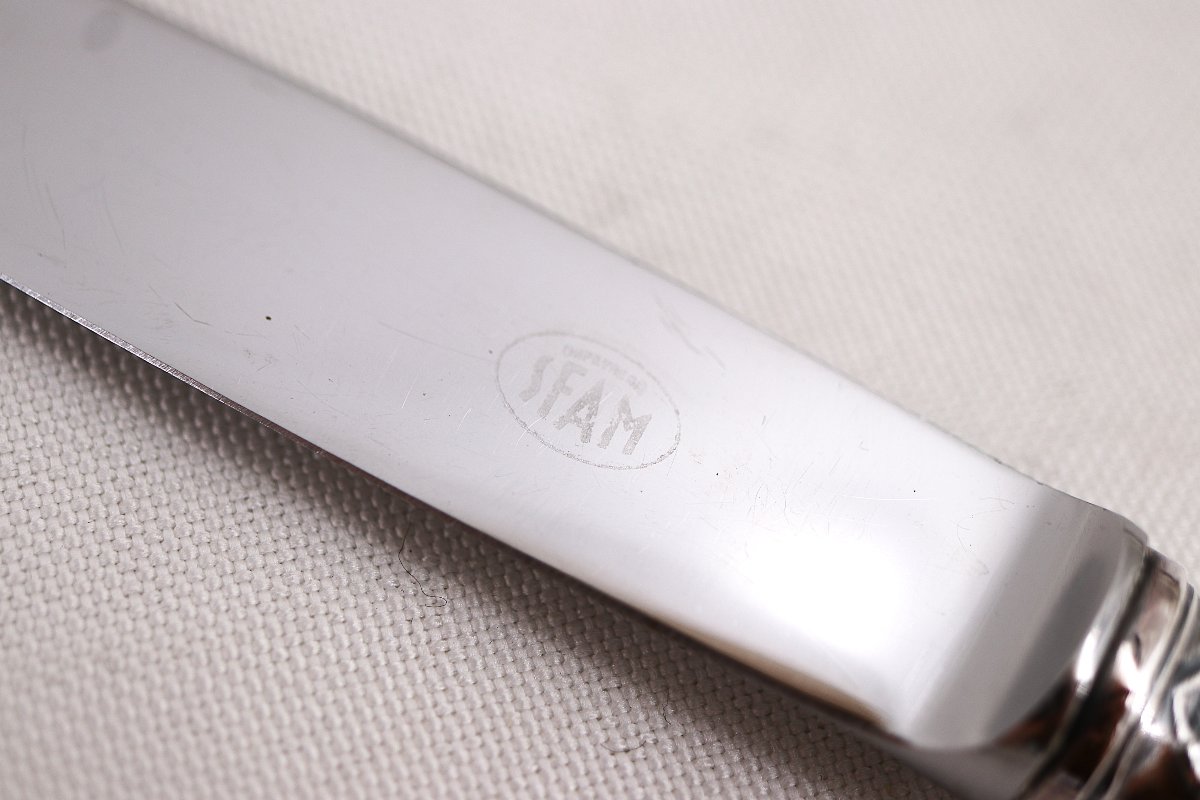Sfam "sans Gêne" Model, Empire, 24 Knives: 12 Table Knives + 12 Dessert And Cheese Knives.-photo-5