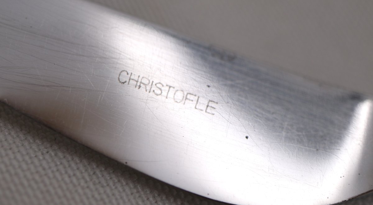 Christofle modèle Duo, ménagère set 49 pièces, couteaux, Design Tapio Wirkkala, métal argenté.-photo-5