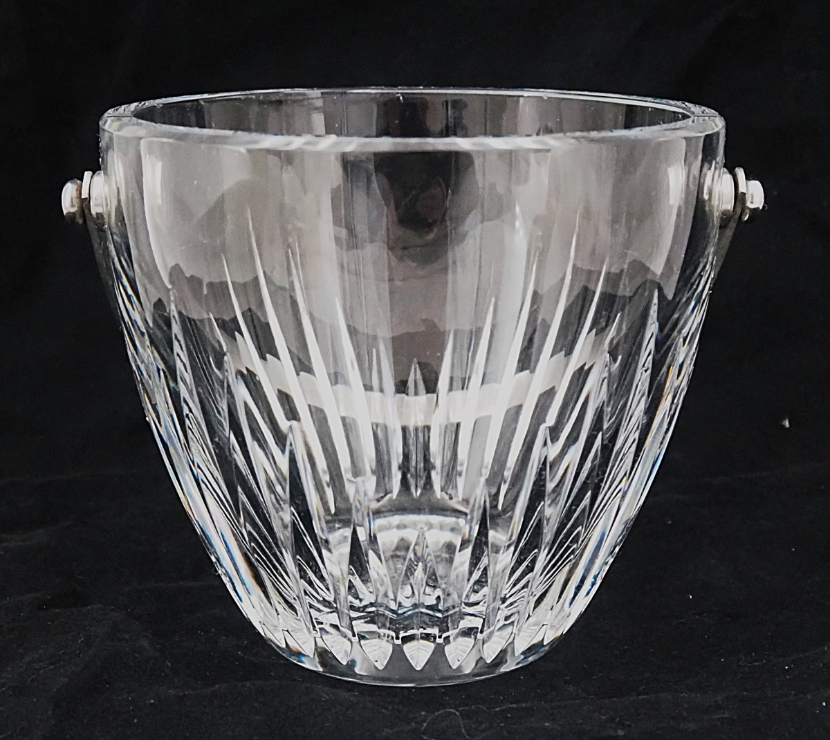 Baccarat modèle Massena, seau à glace, glaçons, cristal, signé, excellent état.-photo-2