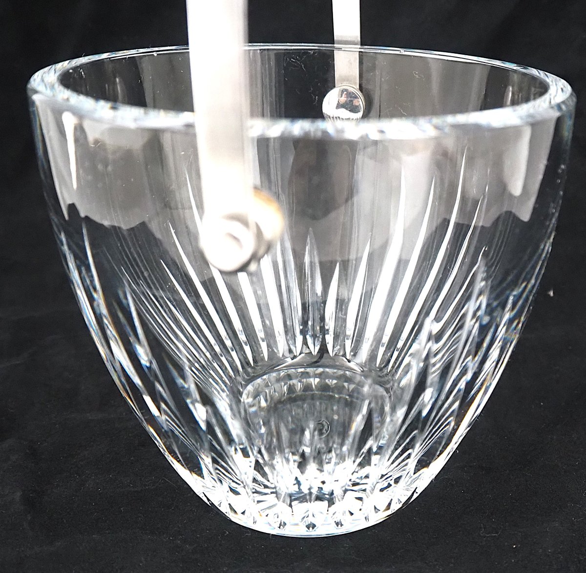 Baccarat modèle Massena, seau à glace, glaçons, cristal, signé, excellent état.-photo-3