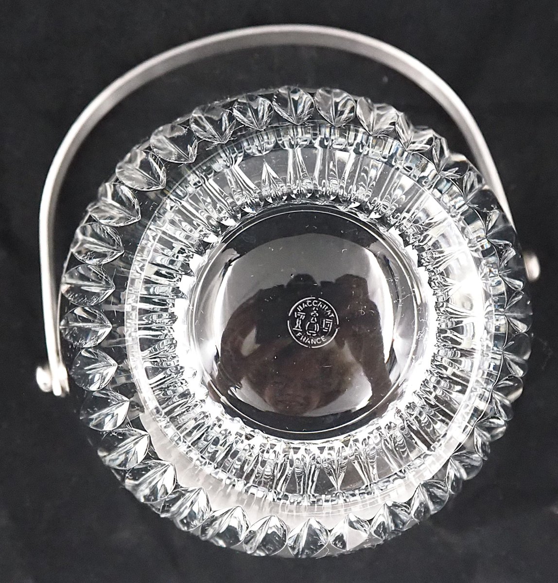 Baccarat modèle Massena, seau à glace, glaçons, cristal, signé, excellent état.-photo-5