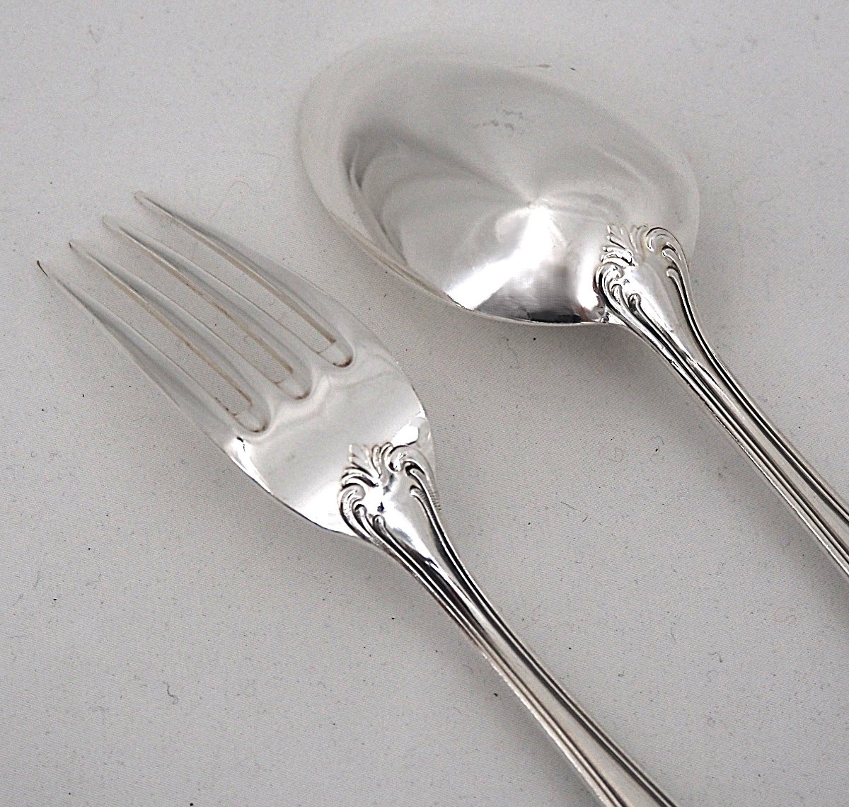 François Frionnet, 85-piece Kitchen Set, Knives, Silver-plated Metal, Excellent Condition.-photo-4