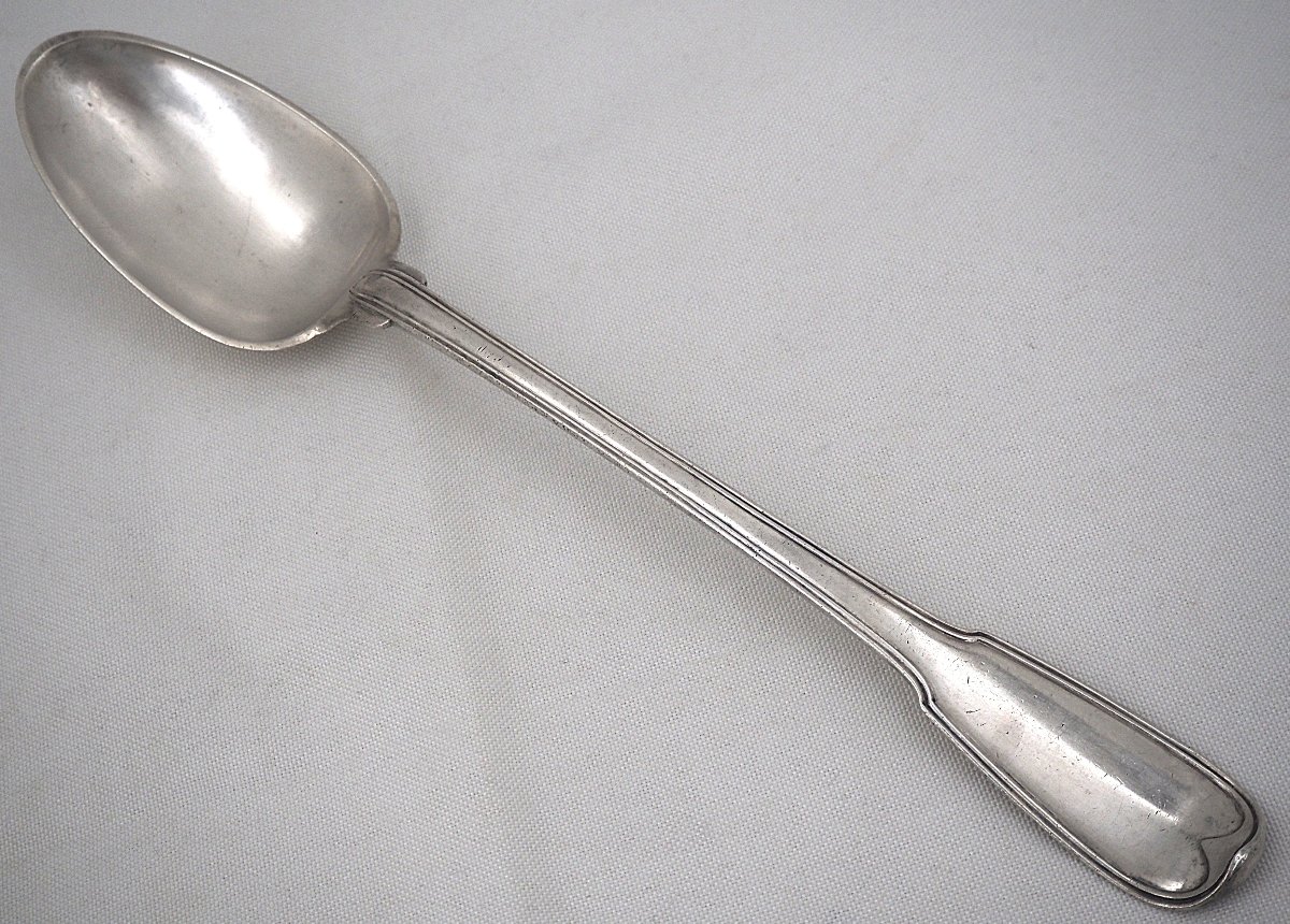 Stew Spoon, From The 18th-century Service, Solid Silver, Auch, Jean Affre, 32.6 Cm, 179 G.-photo-4