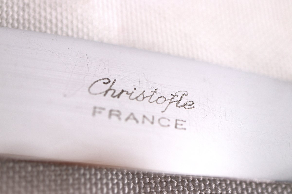 Christofle "marly" Model, 142-piece Cutlery Set, Silver-plated, In Excellent Condition.-photo-7