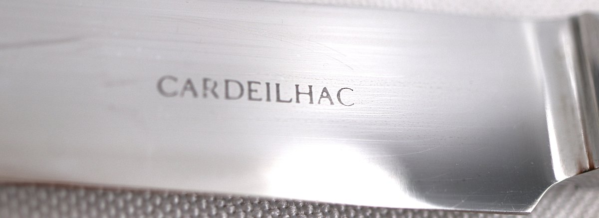 Cardeilhac, Christofle, 10 couteaux de table, argent Minerve, Uniplat, excellent état.-photo-1