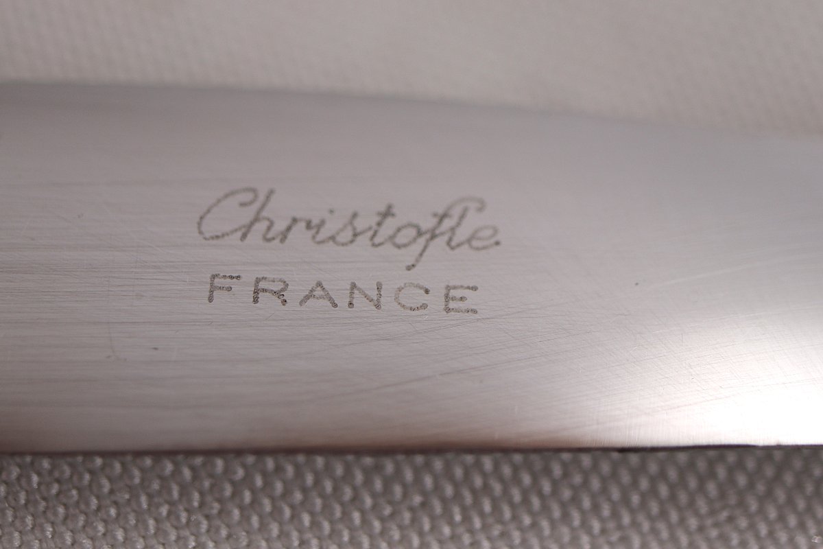 Christofle Vendôme Model, Coquille, 49-piece Cutlery Set, Silver-plated Knives.-photo-2