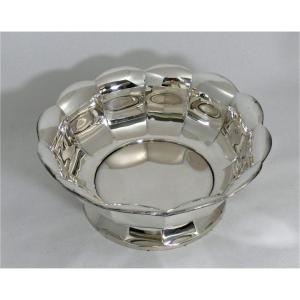 Salad Bowl In German Sterling Silver, Art Deco, Gebrüder Friedländer Sterling.