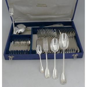 Boulenger Shell Model, Beautiful 38 Piece Housewife In Silver Metal.