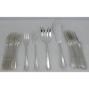 Boulenger Contours, 26 Piece Fish Cutlery, 12 Fish Cutlery + 2 Serving Pieces.