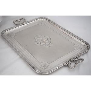 Christofle, Art Nouveau Silver-plated Tray, Very Good Condition.