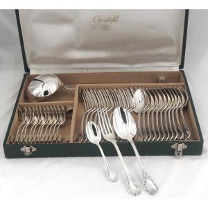 Christofle modèle Marly, ménagère set de 37 pièces en métal argenté, en excellent état.