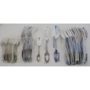 Boulenger Marie Louise Model, Empire Style, 36-piece Cutlery Set, New In Blister Packs.