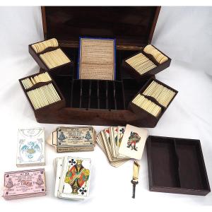 Boîte à jeux, marqueterie Boulle, Napoléon III.