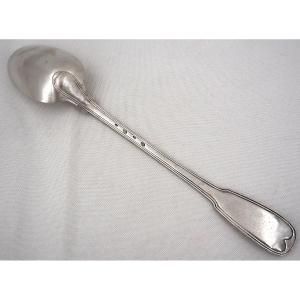 Cuillère à ragout, de service XVIII, argent massif, Auch, Jean Affre, 32,6 cm, 179 g.