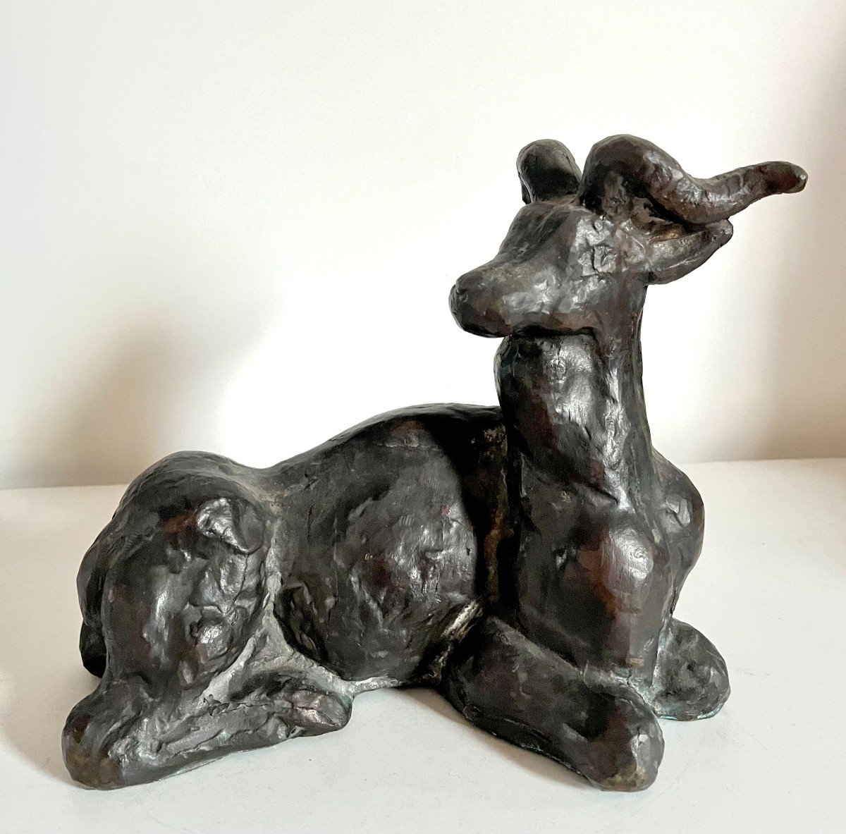 Bronze d’un caprin de Joseph Constantiovsky, dit Constant