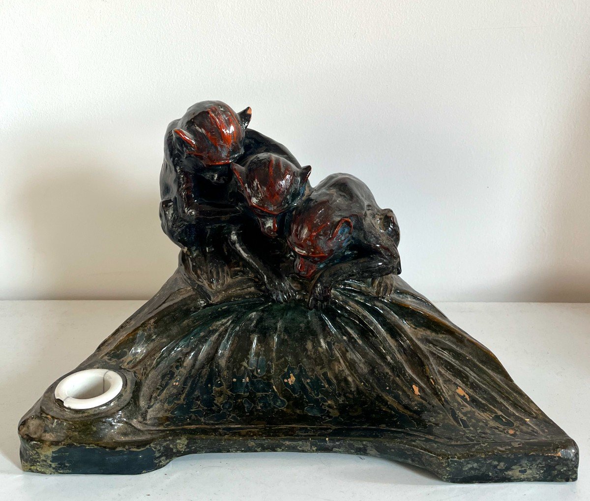 Terracotta Inkwell