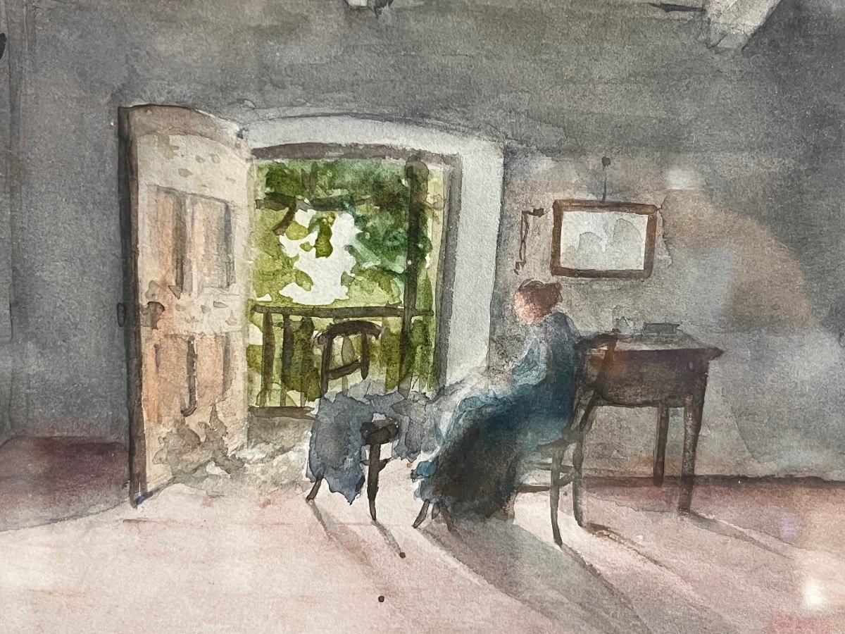 Aquarelle sur papier XIXème siècle-photo-2