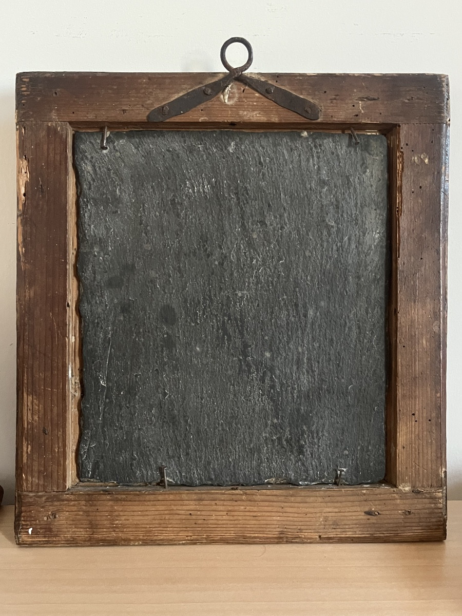 Saint Antoine de Padoue – Huile sur ardoise-photo-1