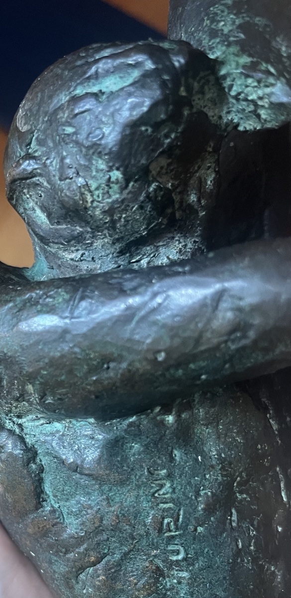 Modernist Bronze Sculpture - Reclining Nude-photo-4