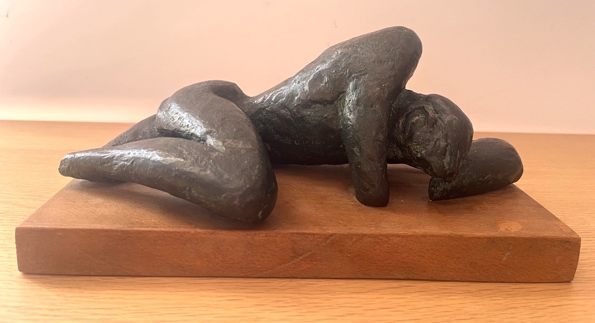 Modernist Bronze Sculpture - Reclining Nude
