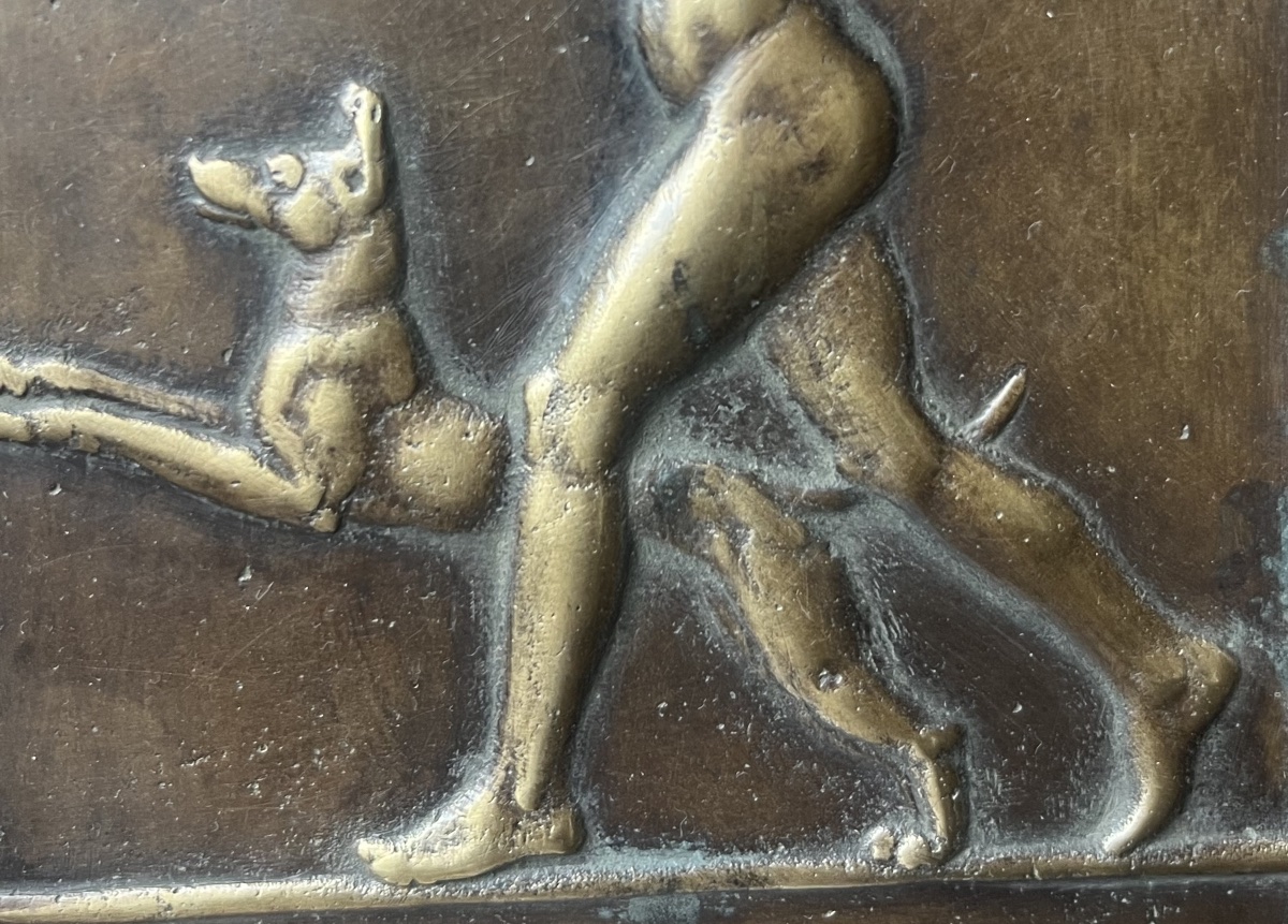 Diane Chasseresse – Bas-relief en bronze -photo-2