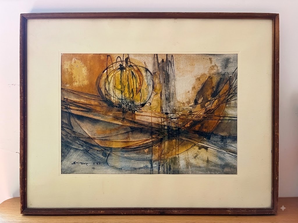 Abstract Composition With "golden Sun"-photo-2