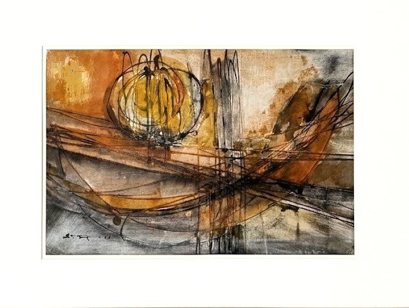 Abstract Composition With "golden Sun"