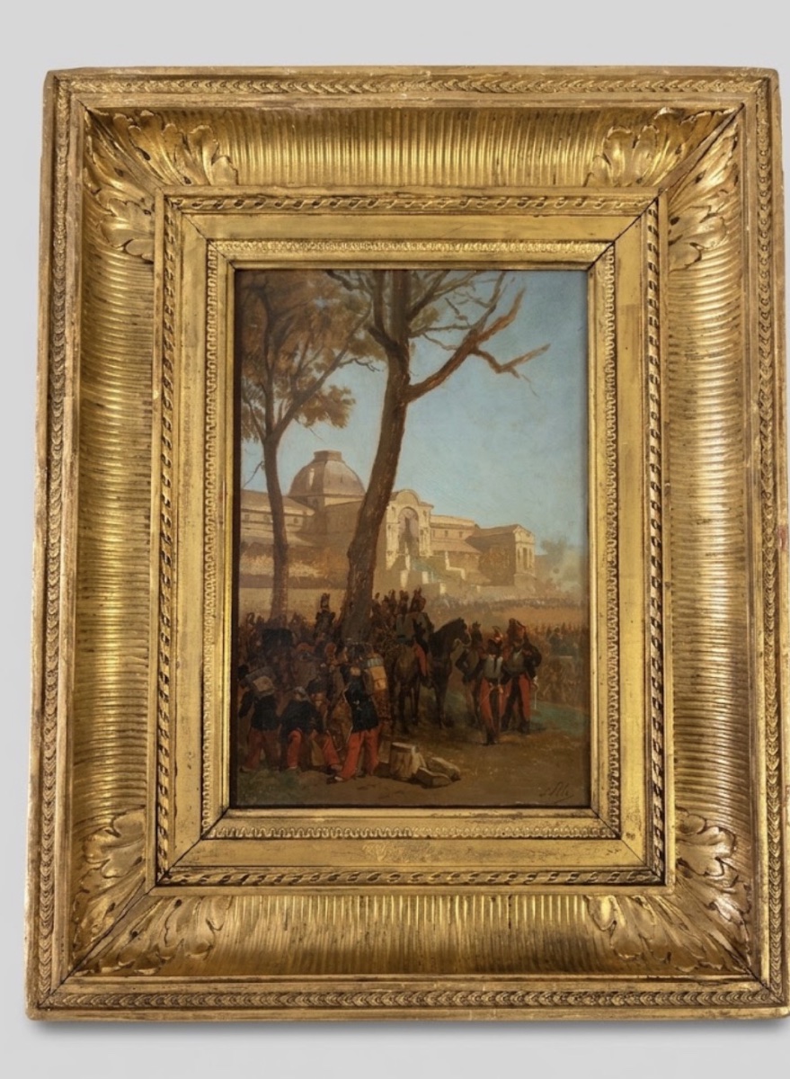 Étude pour la Cérémonie de remise des Aigles au Champ-de-Mars, le 10 mai 1852