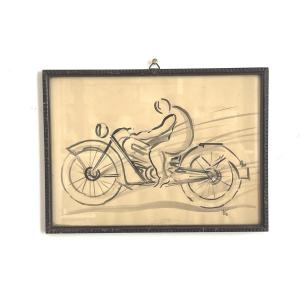 Motorcyclist In Motion