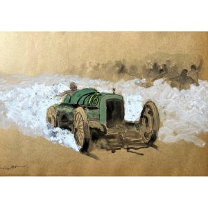 Dessin automobile de l’âge d’or des circuits