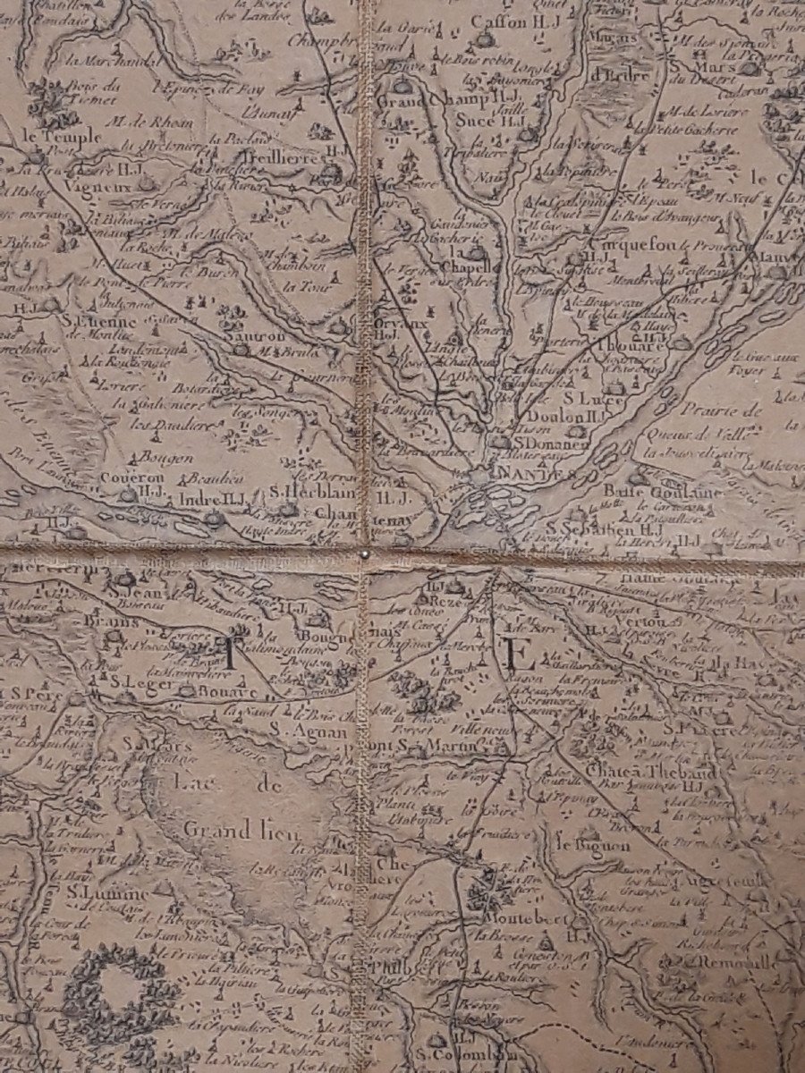 Geometric Map Of The Province Of Brittany - 1771 By Jbogée-photo-2