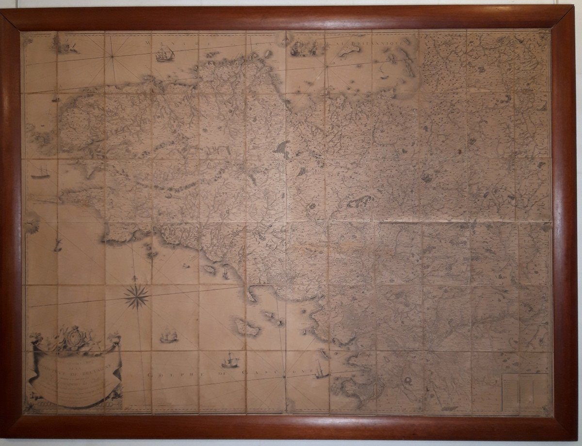 Geometric Map Of The Province Of Brittany - 1771 By Jbogée